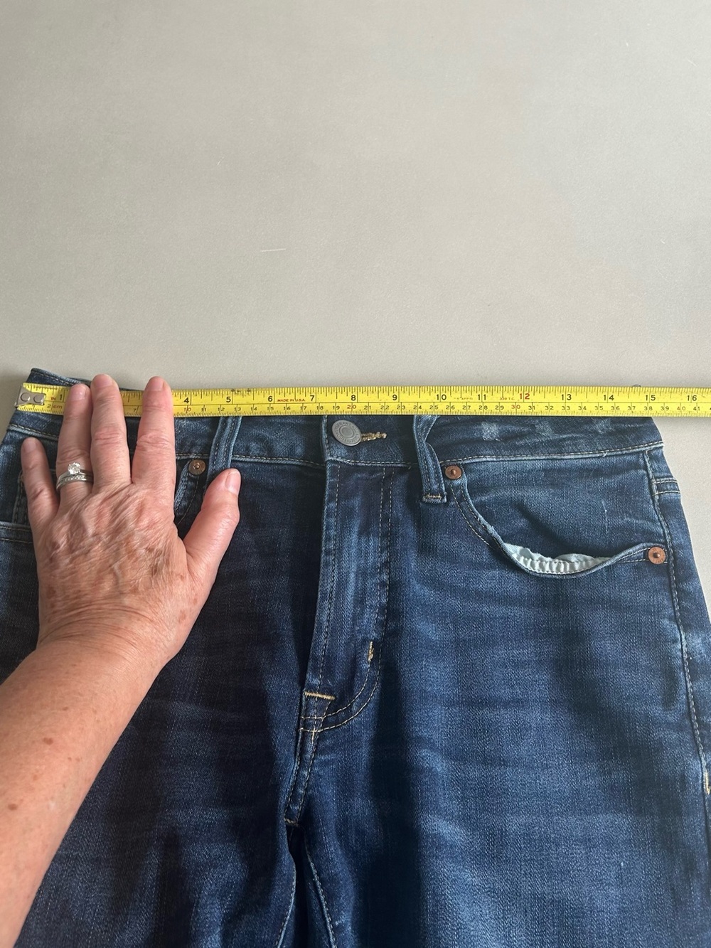 America Outfitters Men’s Extreme Flex Siim Blue Denim Jeans  30X28 - Picture 11 of 14